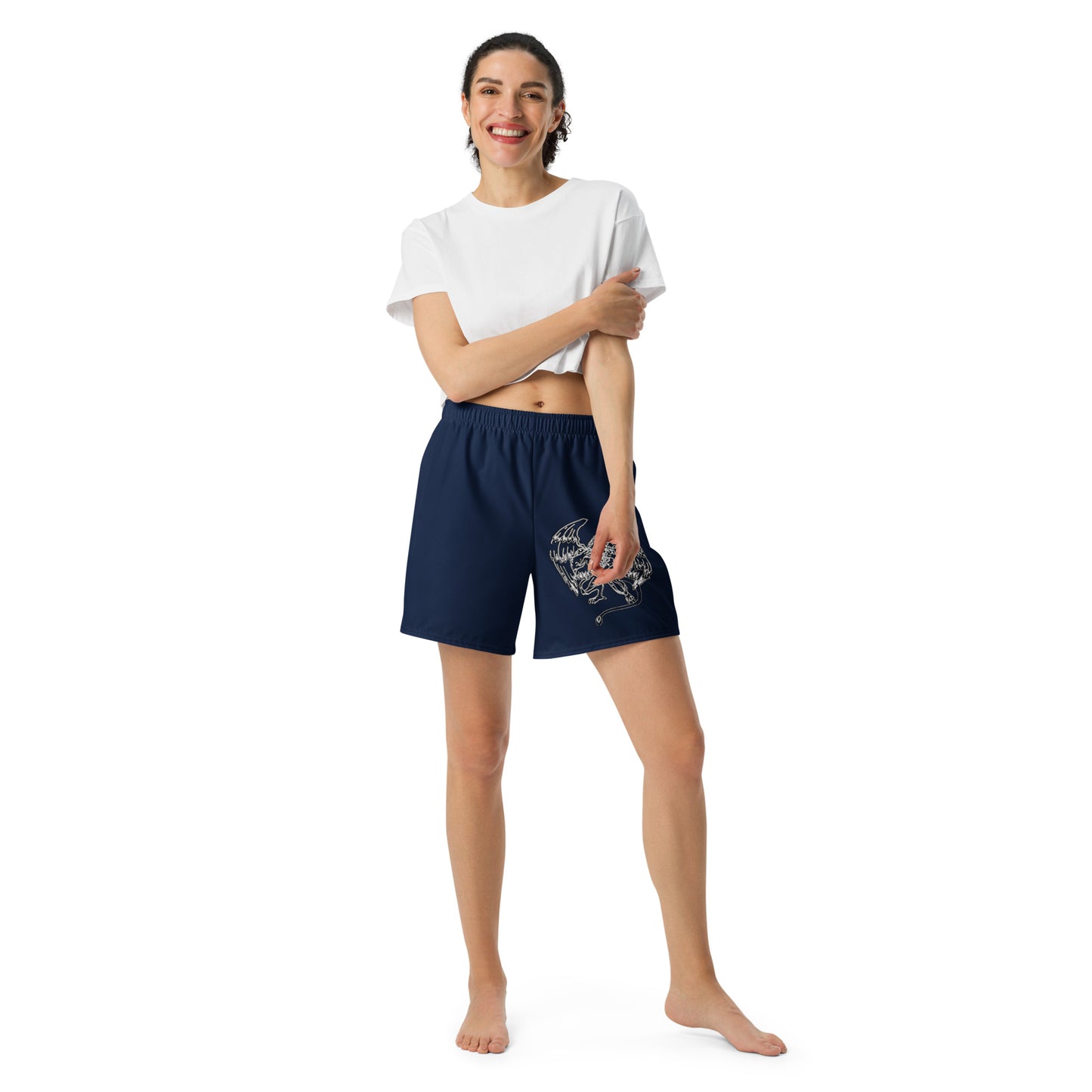 Griff-Fit Navy Athletic Long Shorts