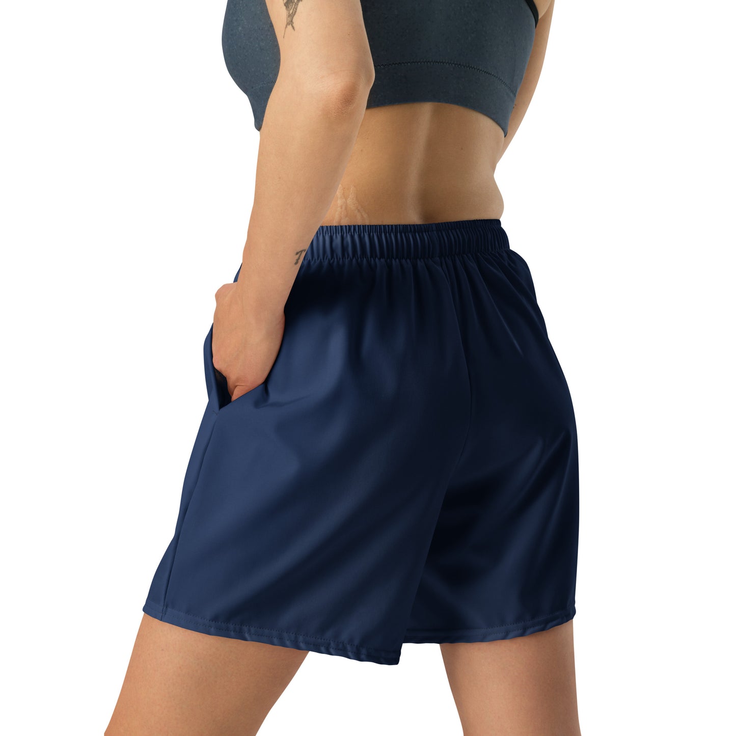 Griff-Fit Navy Athletic Long Shorts
