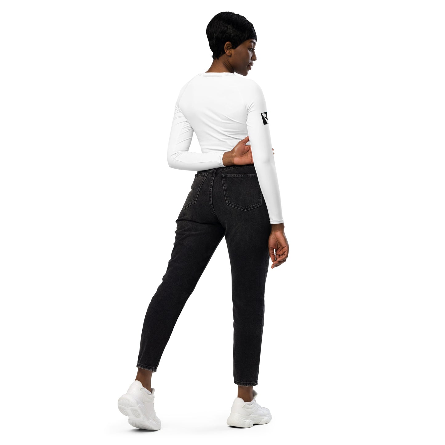 Trini Island Gal long-sleeve crop top