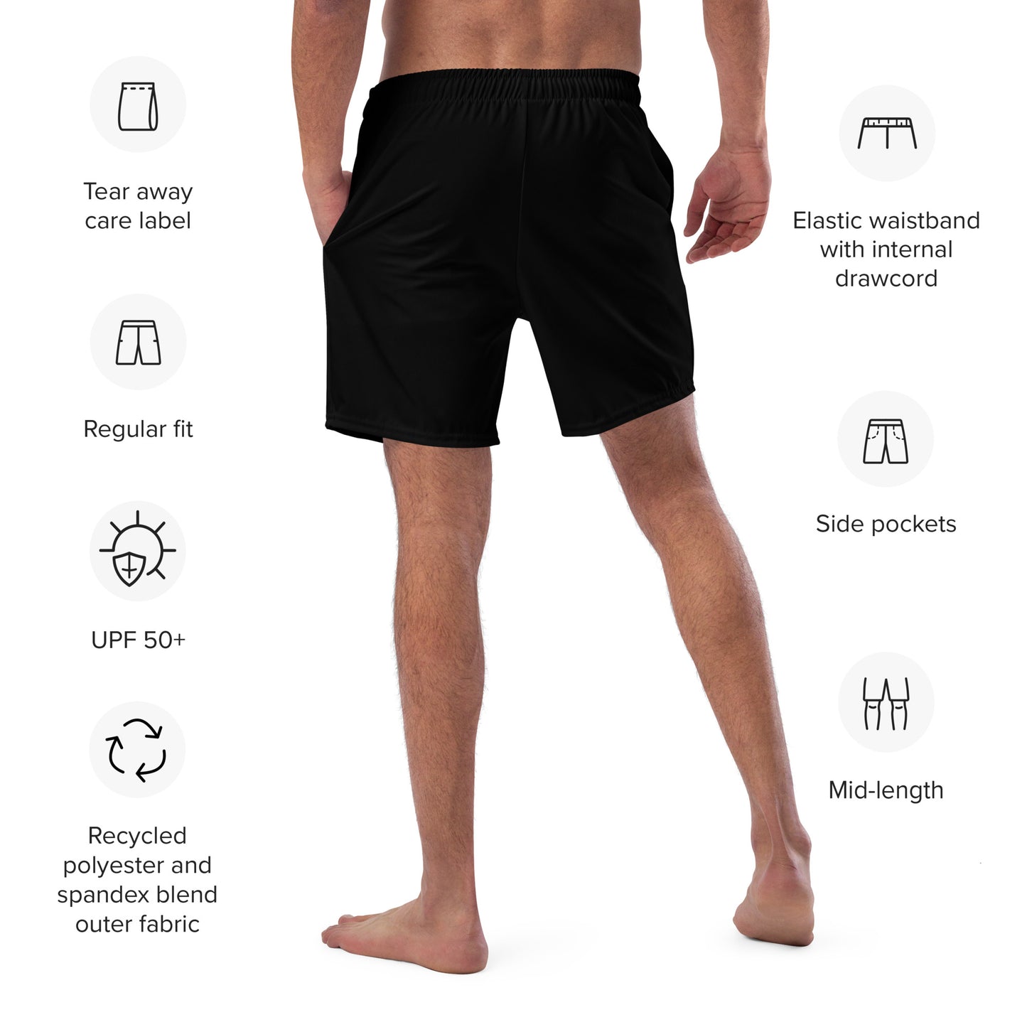 Swashbuckler Black Men's swim trunks