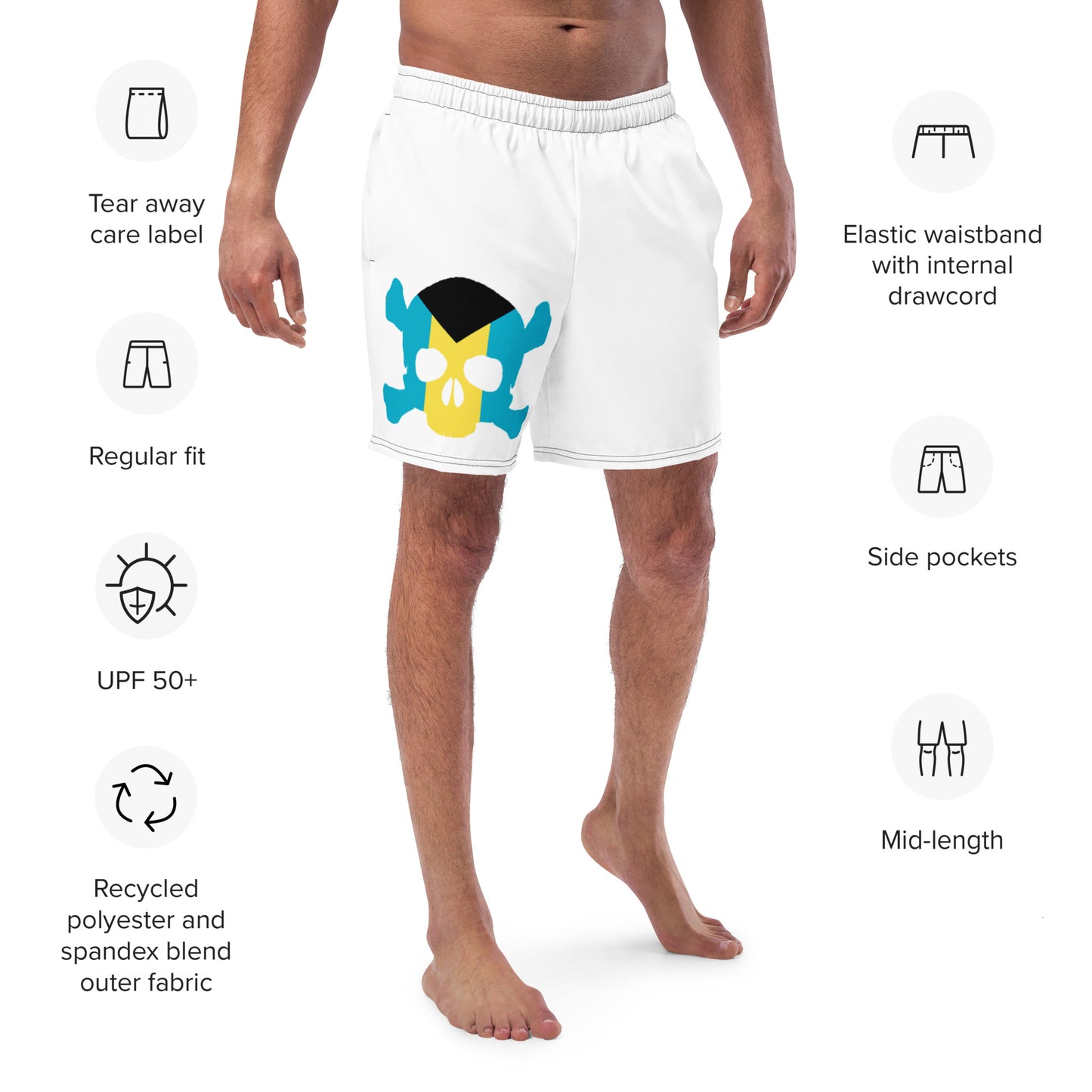 CRXBones Men's swim trunks