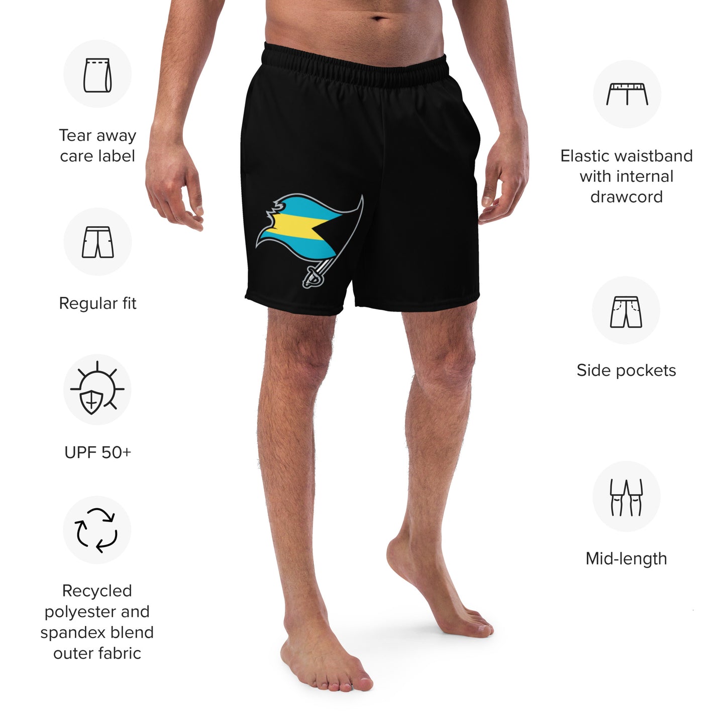 Swashbuckler Black Men's swim trunks