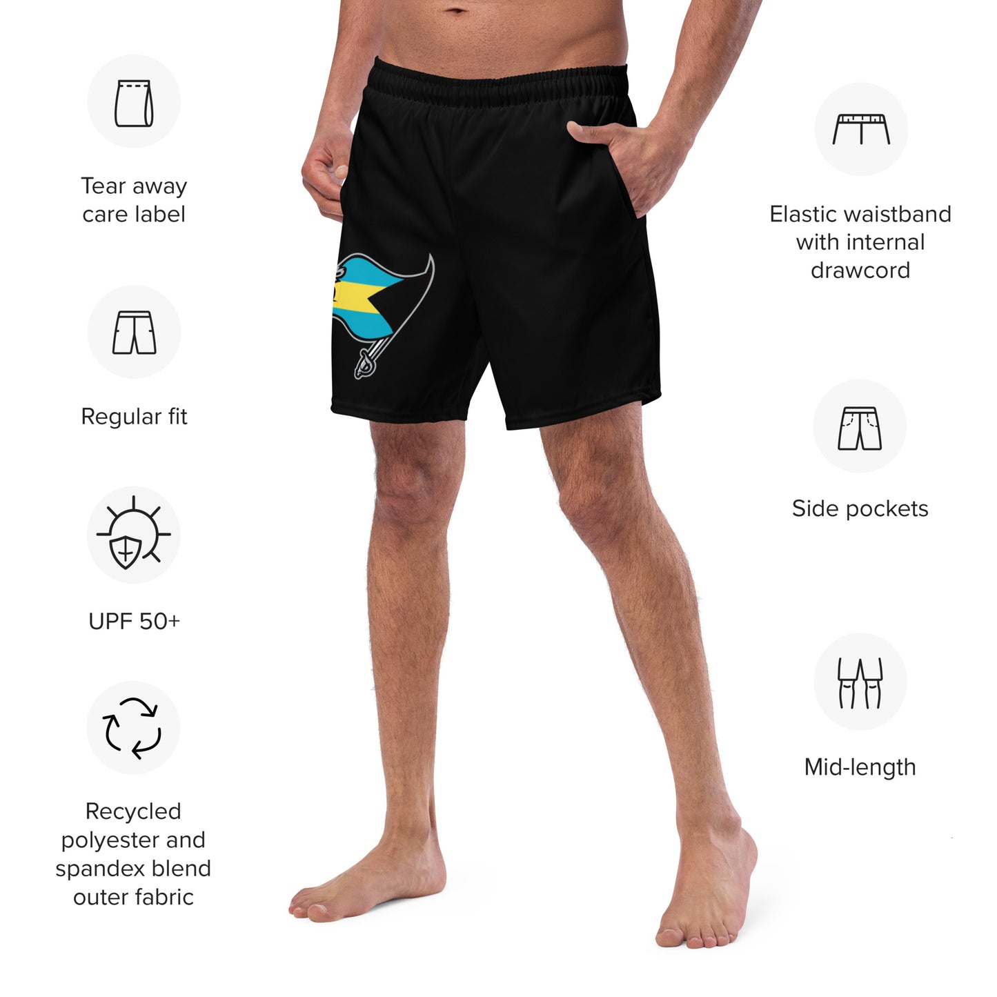 Swashbuckler Black Men's swim trunks