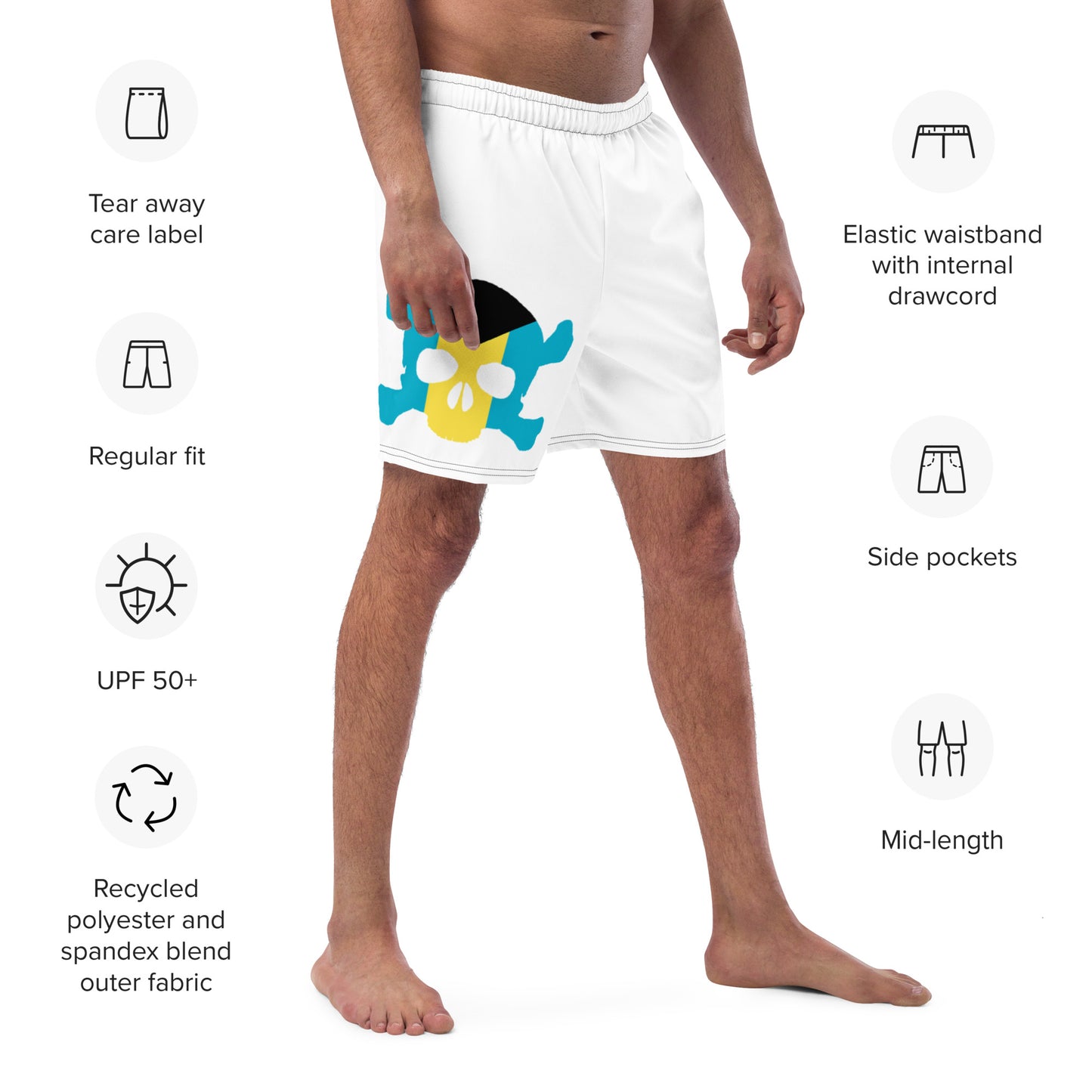 CRXBones Men's swim trunks