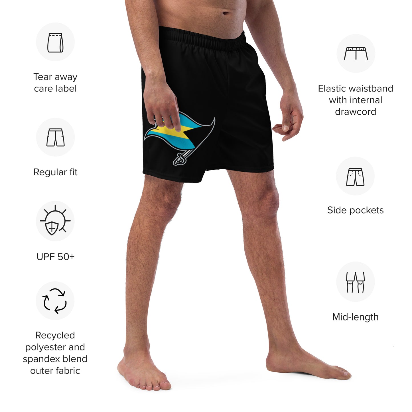 Swashbuckler Black Men's swim trunks