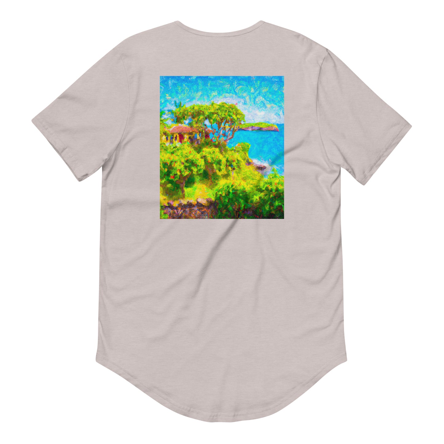 Paradise Dept. Curved Hem T-Shirt