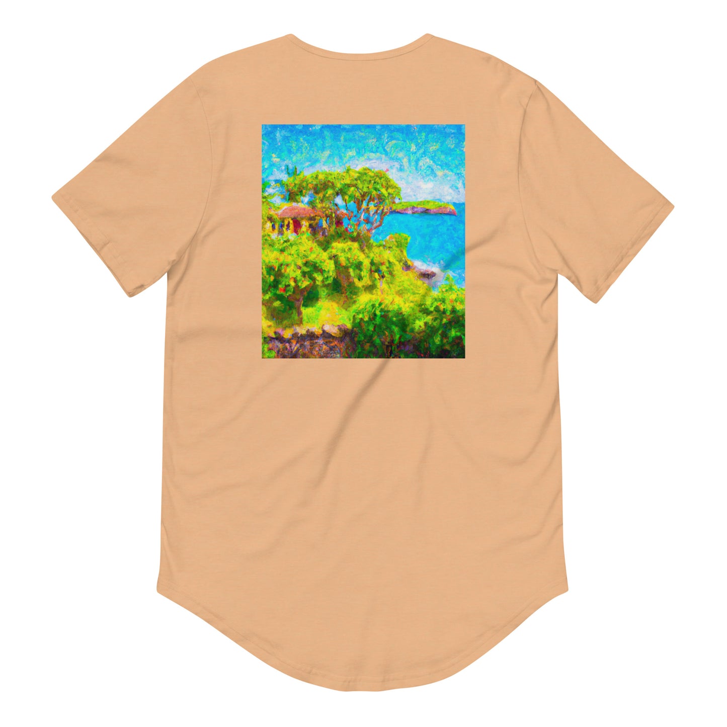 Paradise Dept. Curved Hem T-Shirt