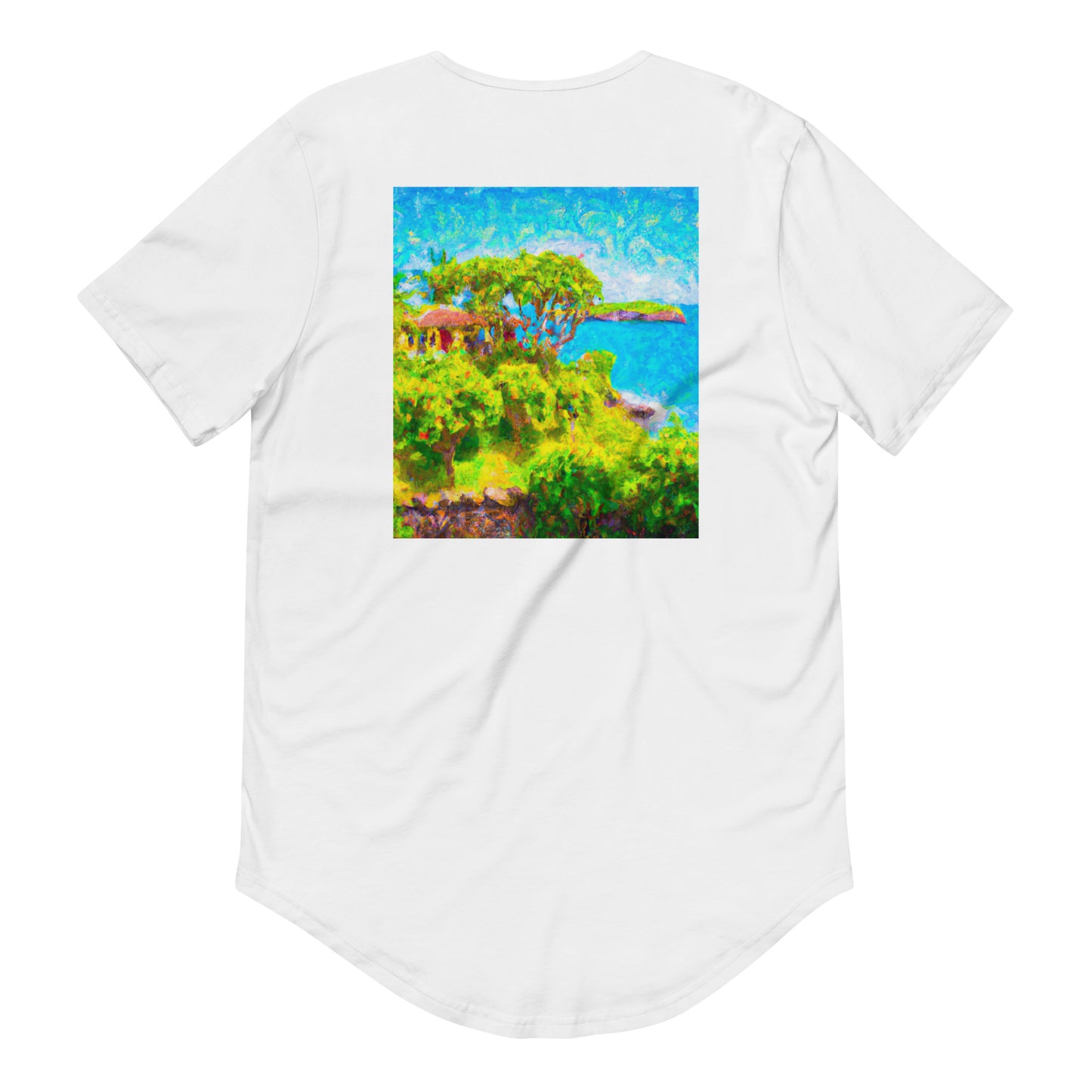 Paradise Dept. Curved Hem T-Shirt