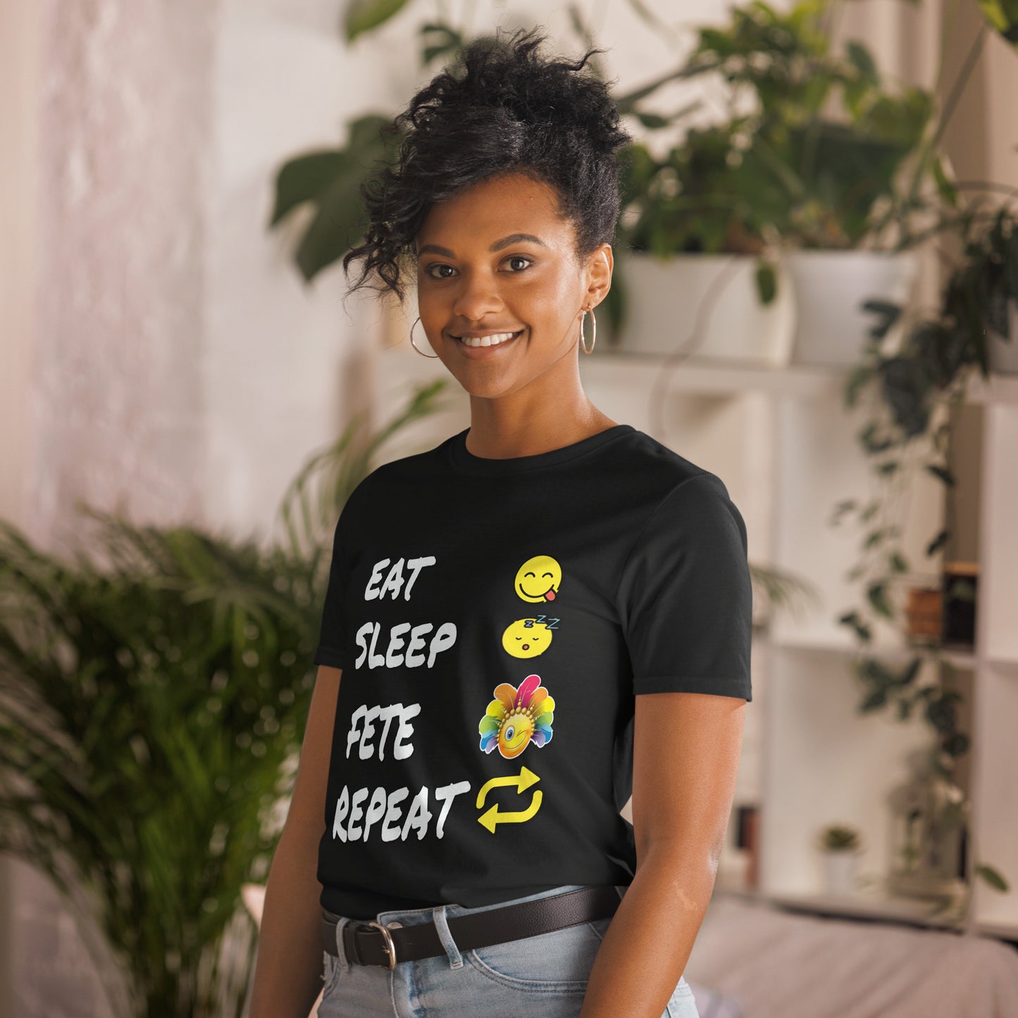Eat Sleep Fete Repeat Short-Sleeve Unisex T-Shirt