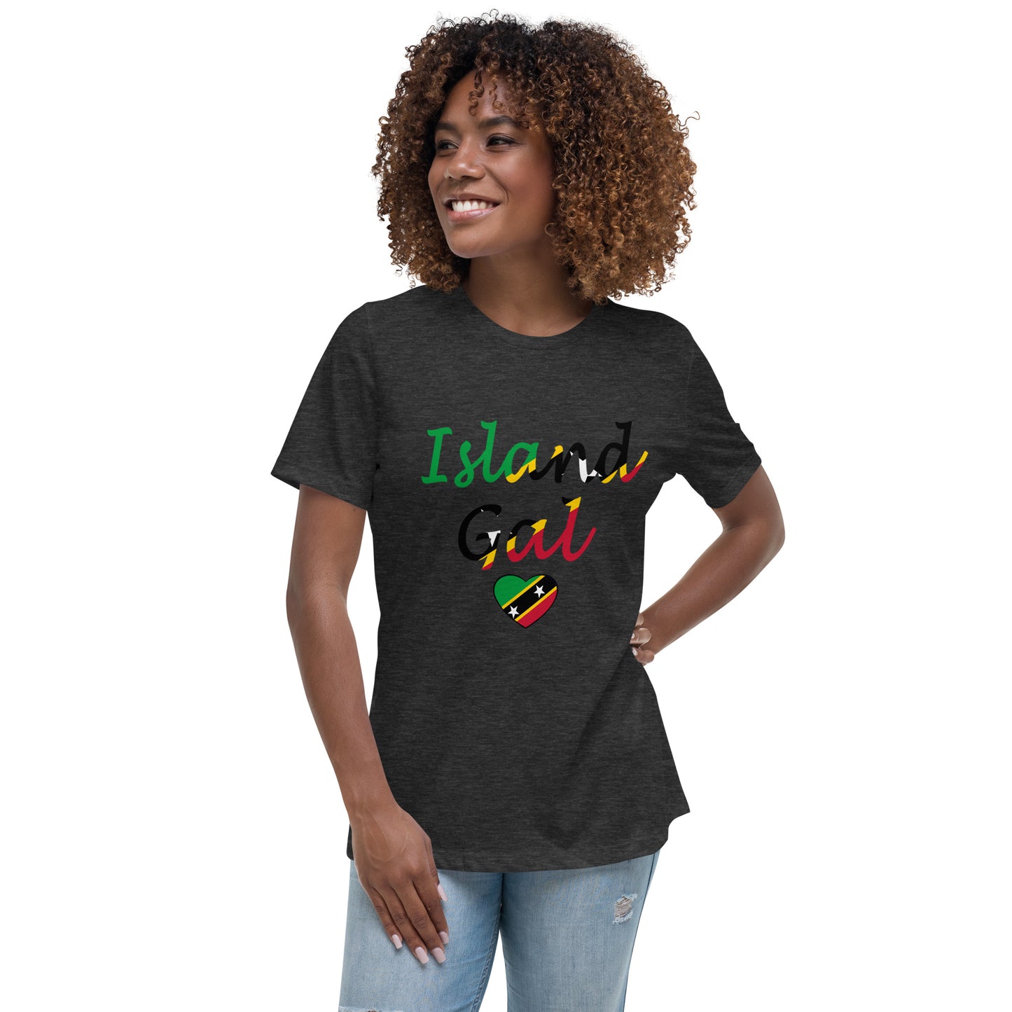 St. Kitts N Nevis Island Gal women's Relaxed T-Shirt