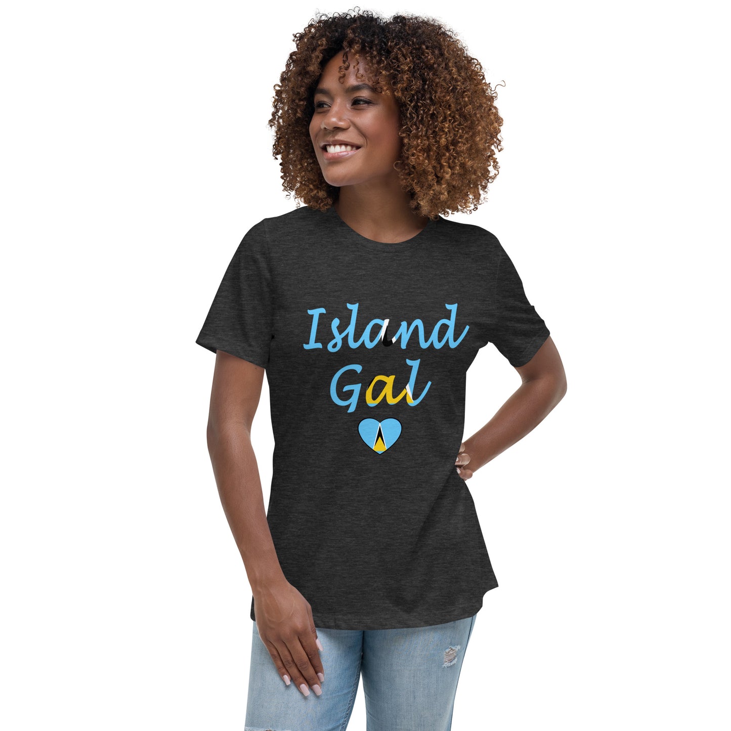 St. Lucian Island Gal women's Relaxed T-Shirt