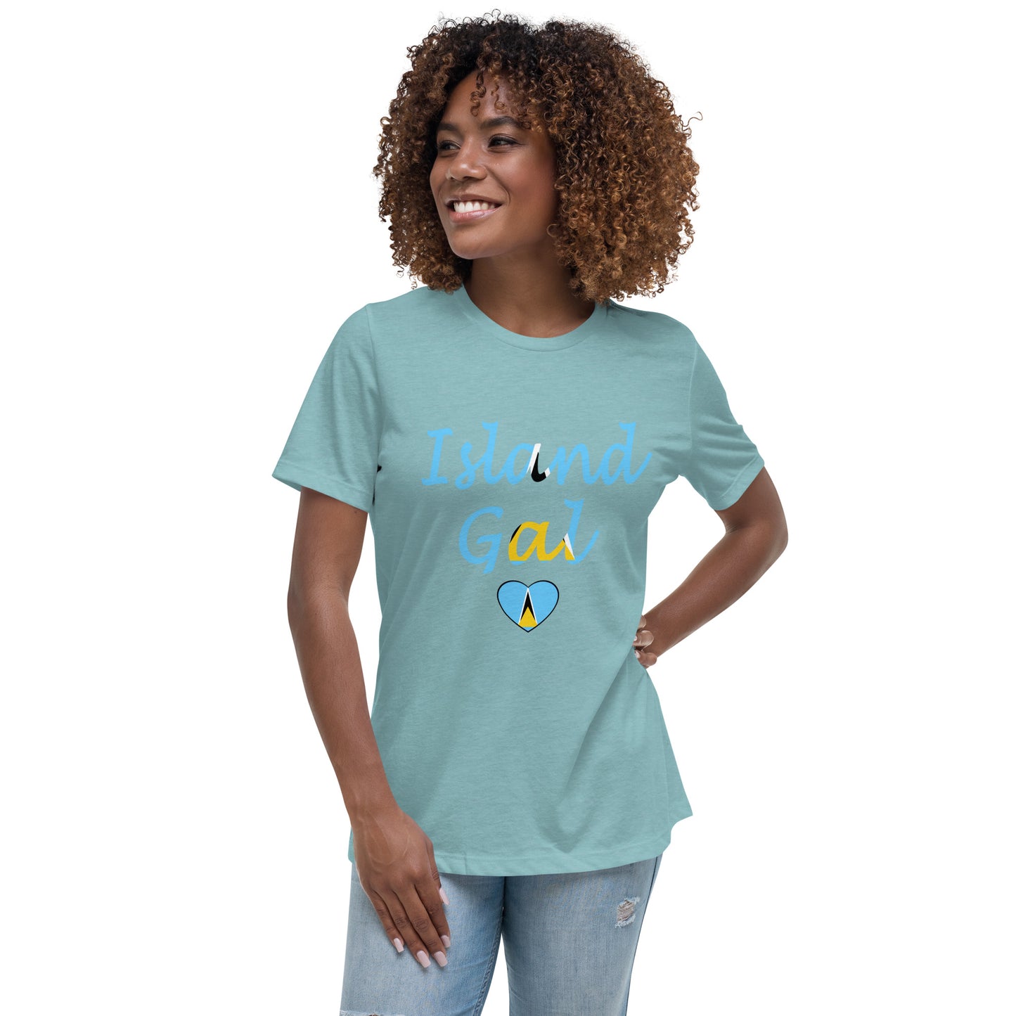 St. Lucian Island Gal women's Relaxed T-Shirt