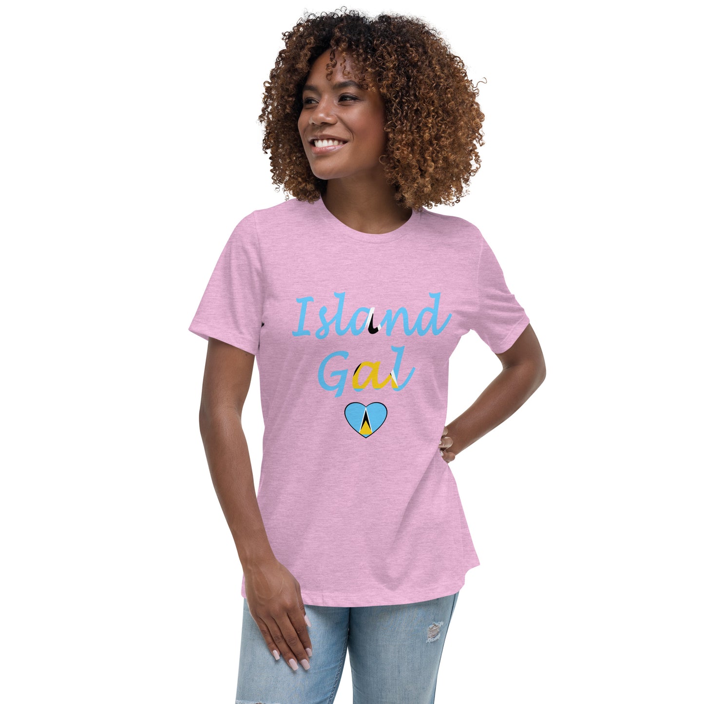 St. Lucian Island Gal women's Relaxed T-Shirt