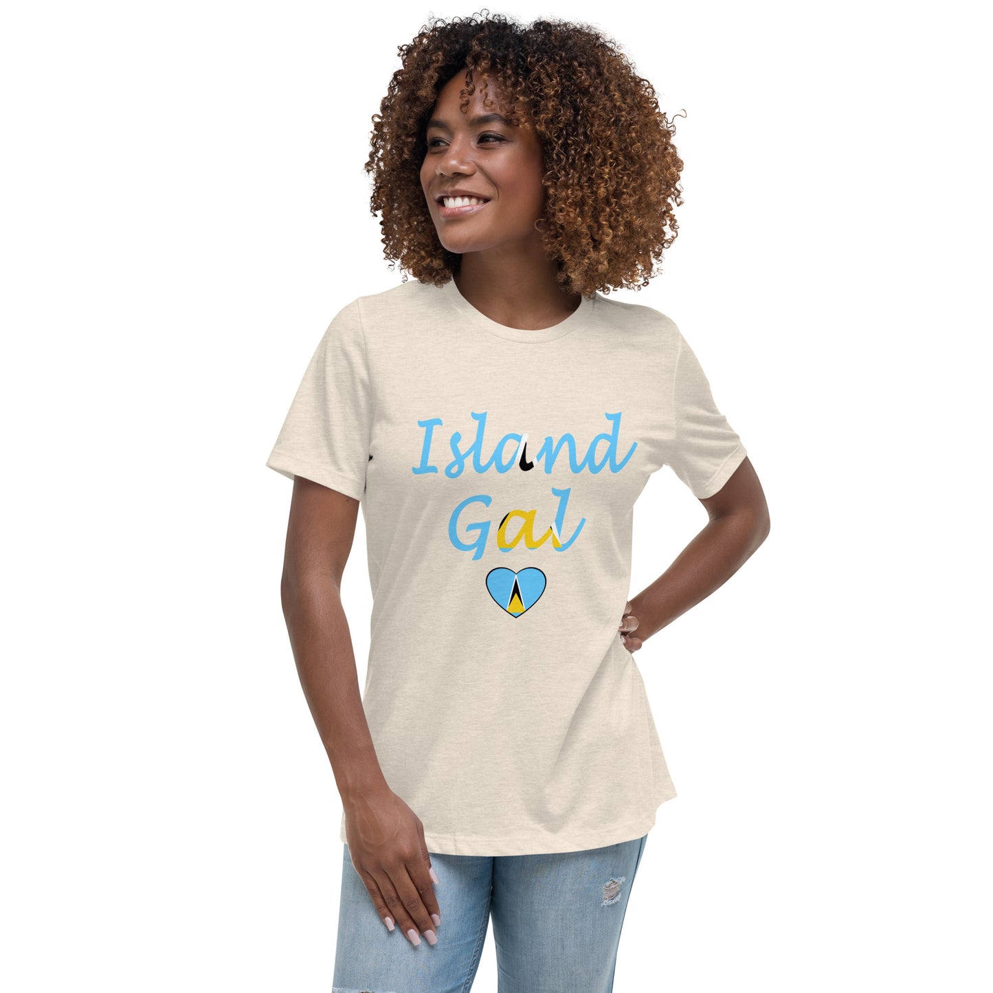 St. Lucian Island Gal women's Relaxed T-Shirt