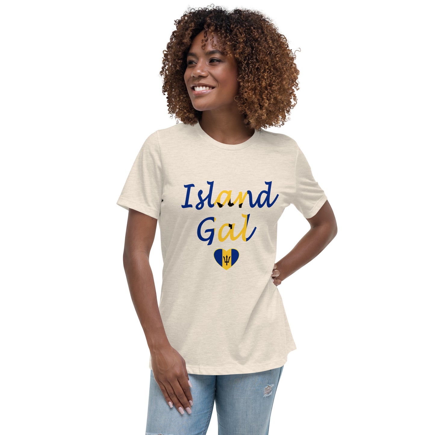 Bajan Island Gal women's Relaxed T-Shirt