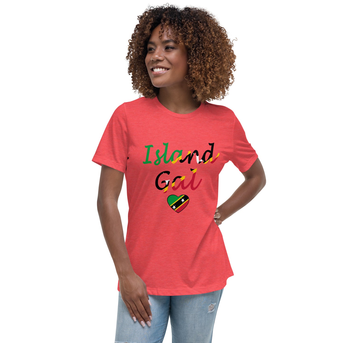 St. Kitts N Nevis Island Gal women's Relaxed T-Shirt