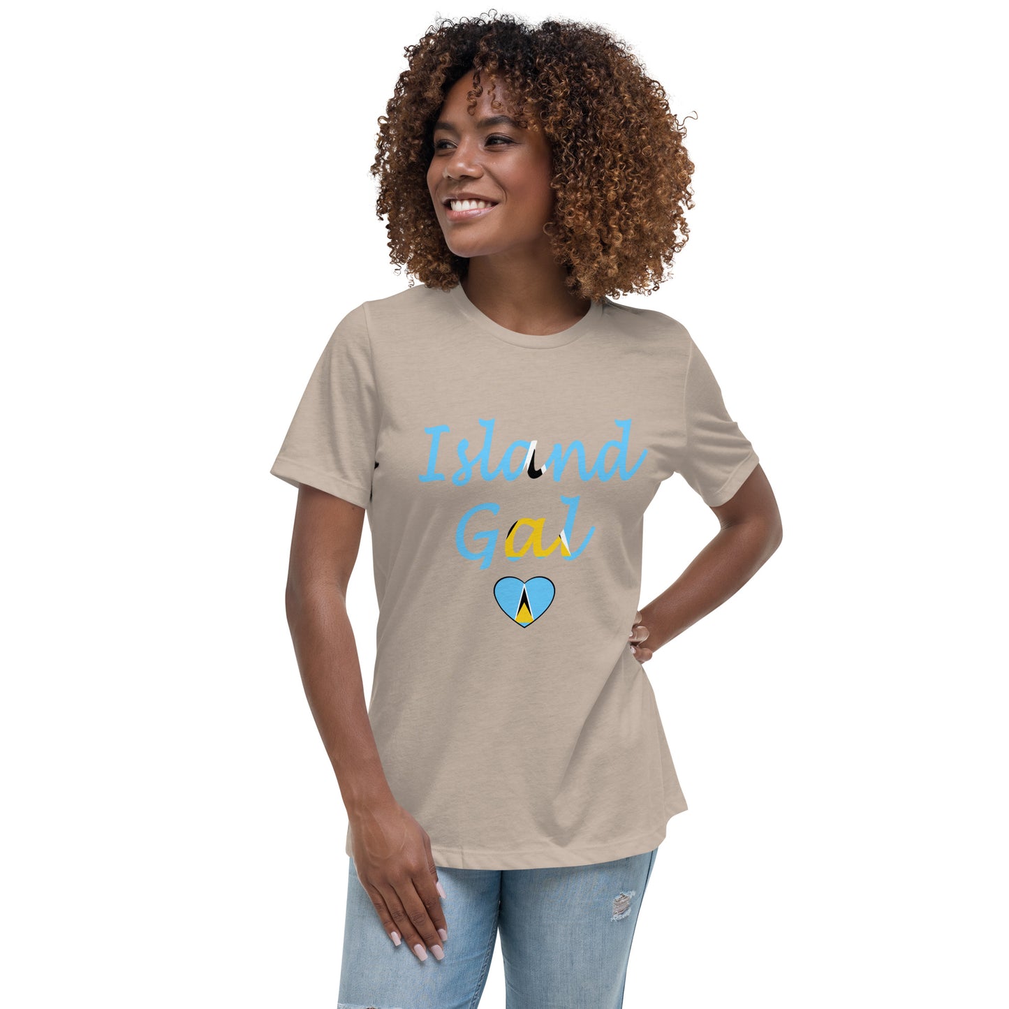 St. Lucian Island Gal women's Relaxed T-Shirt
