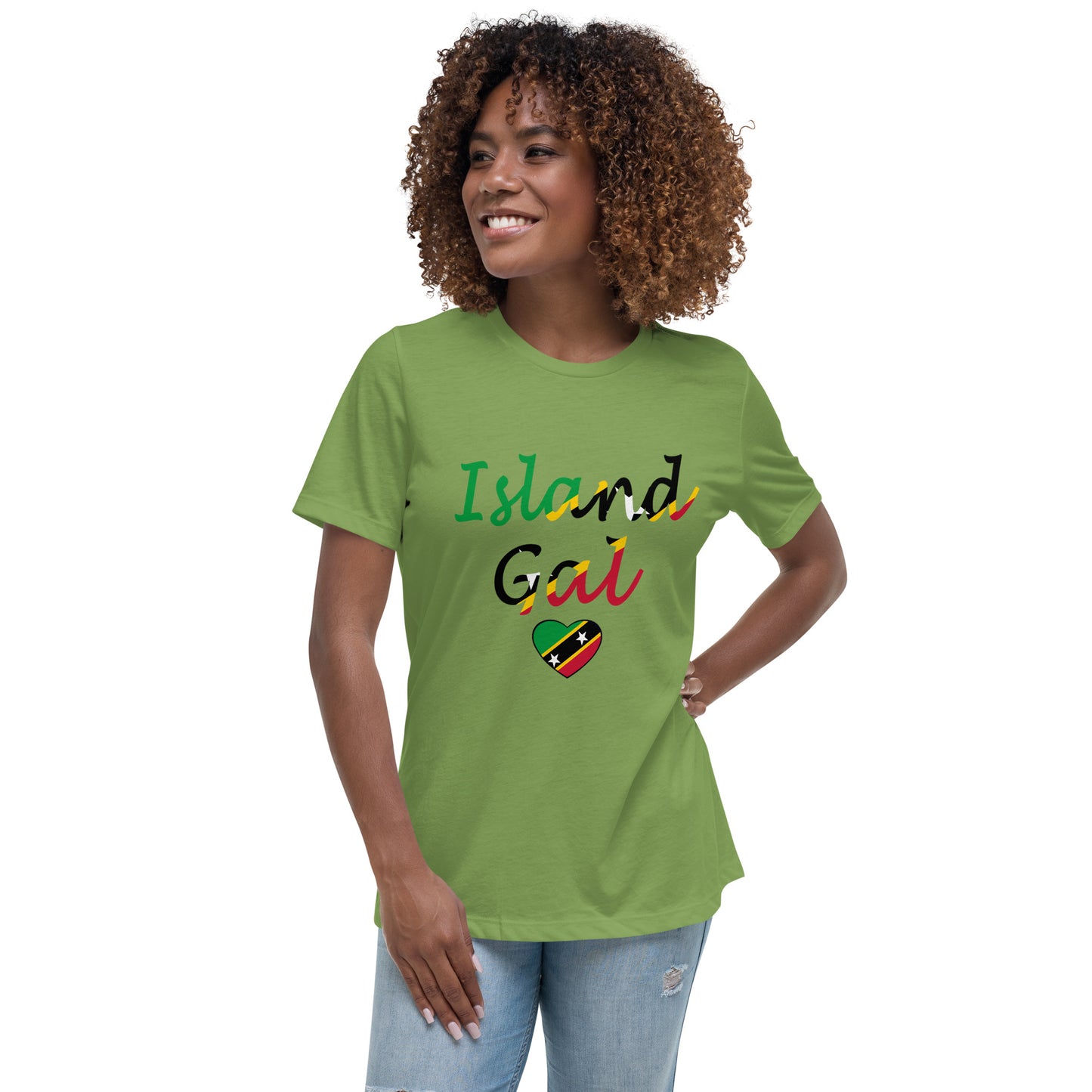 St. Kitts N Nevis Island Gal women's Relaxed T-Shirt