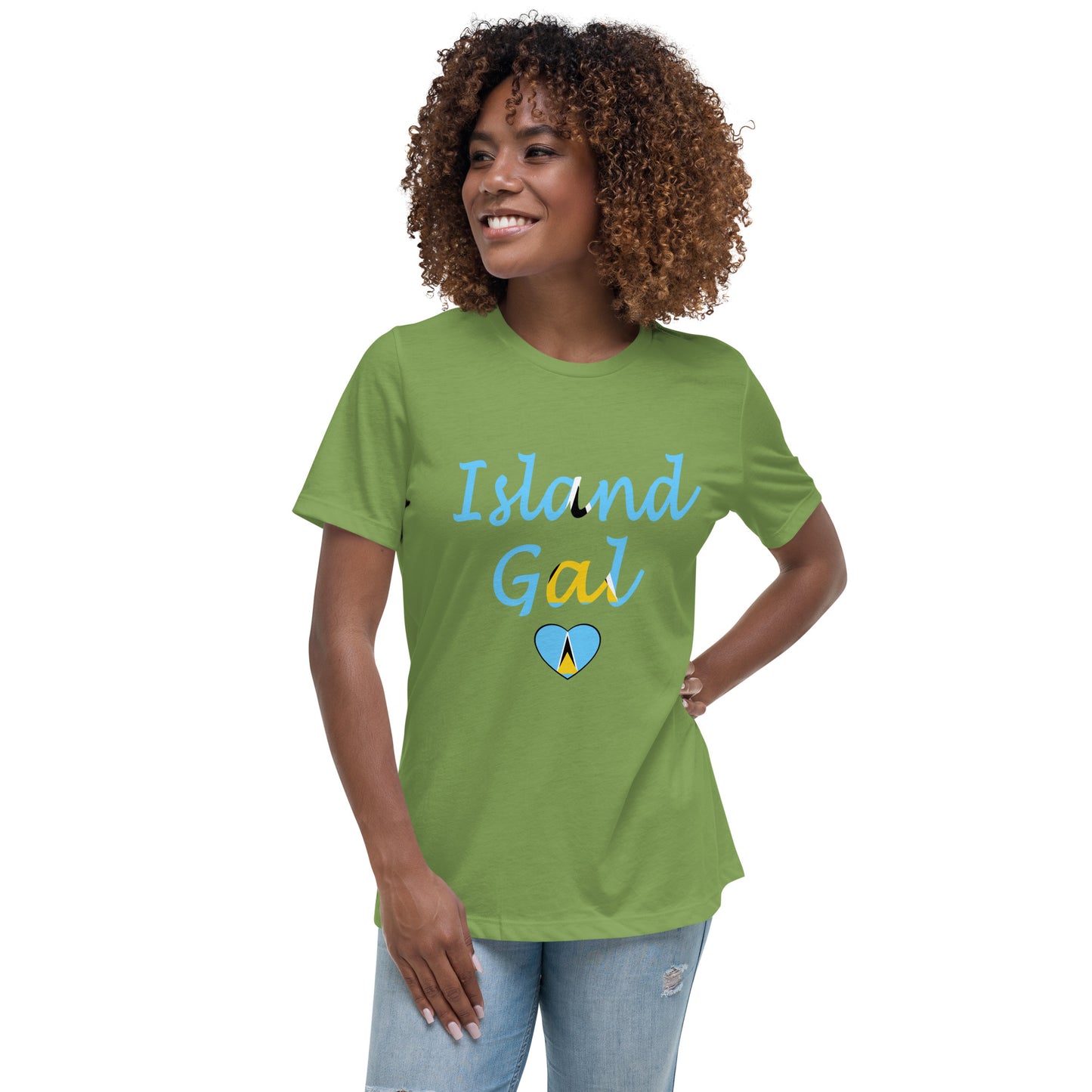 St. Lucian Island Gal women's Relaxed T-Shirt
