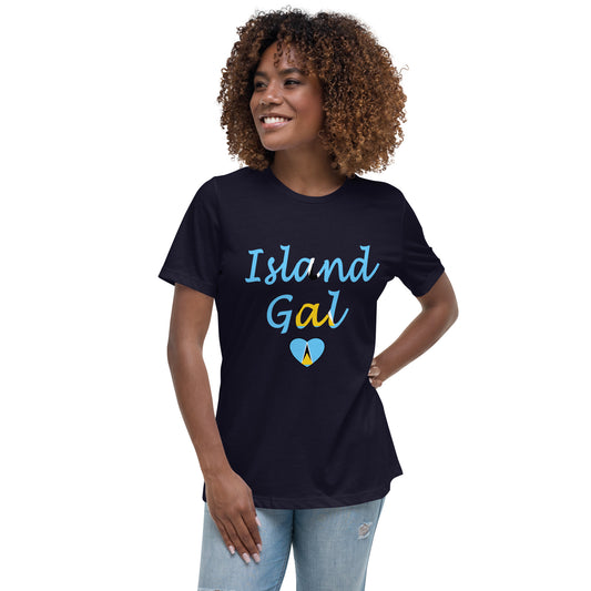 St. Lucian Island Gal women's Relaxed T-Shirt