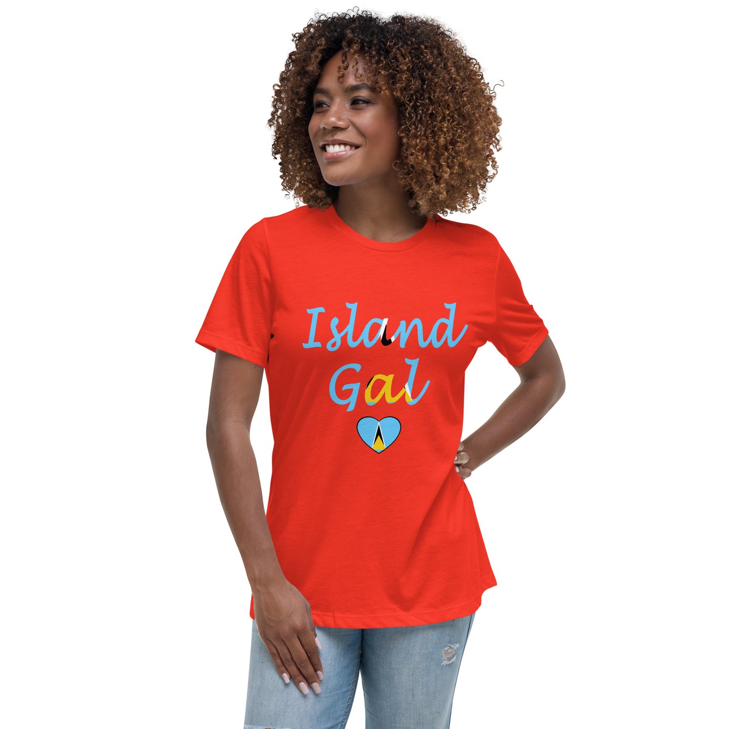 St. Lucian Island Gal women's Relaxed T-Shirt