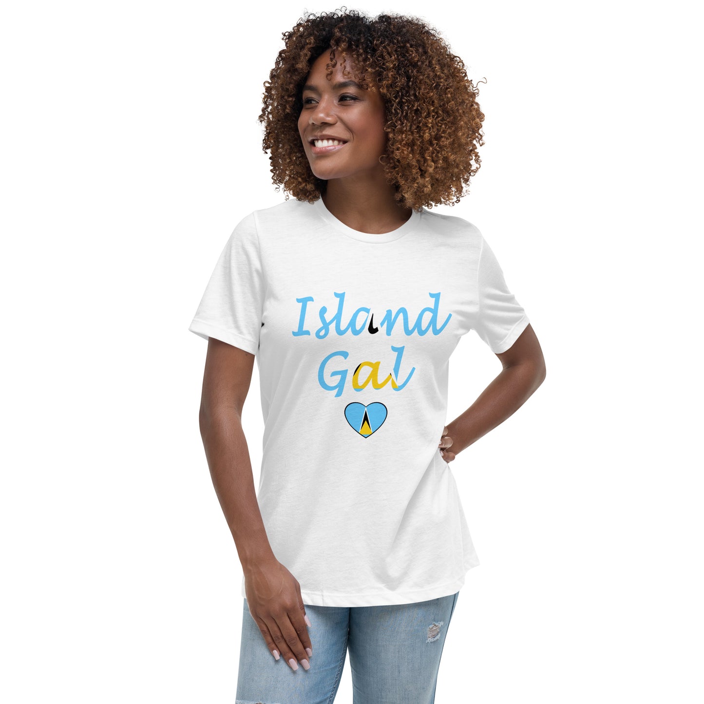 St. Lucian Island Gal women's Relaxed T-Shirt