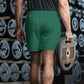 Griff-Fit Green Mens Athletic Long Shorts