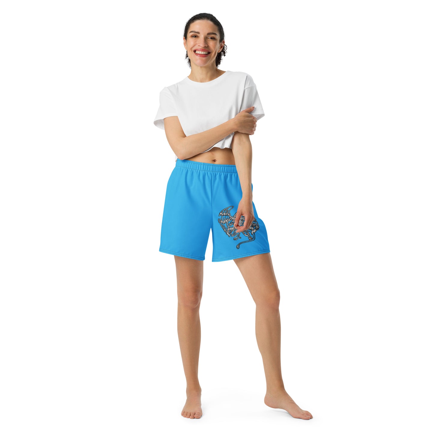 Griff-Fit Sky Blue Athletic Long Shorts