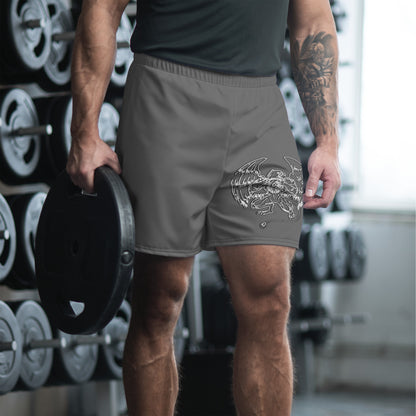 Griff=Fit Dark Grey Mens Athletic Long Shorts