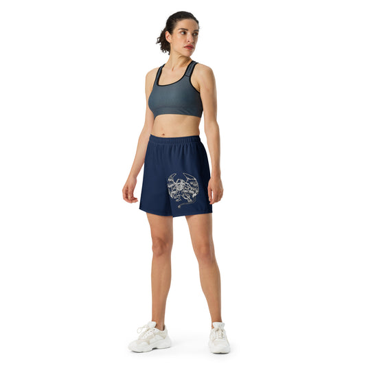 Griff-Fit Navy Athletic Long Shorts