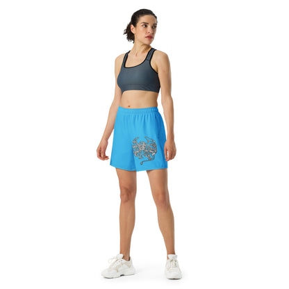 Griff-Fit Sky Blue Athletic Long Shorts