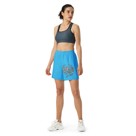 Griff-Fit Sky Blue Athletic Long Shorts