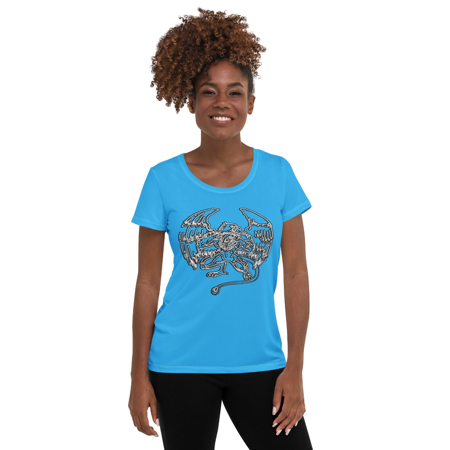 Griff-Fit Blue Women's Athletic T-shirt