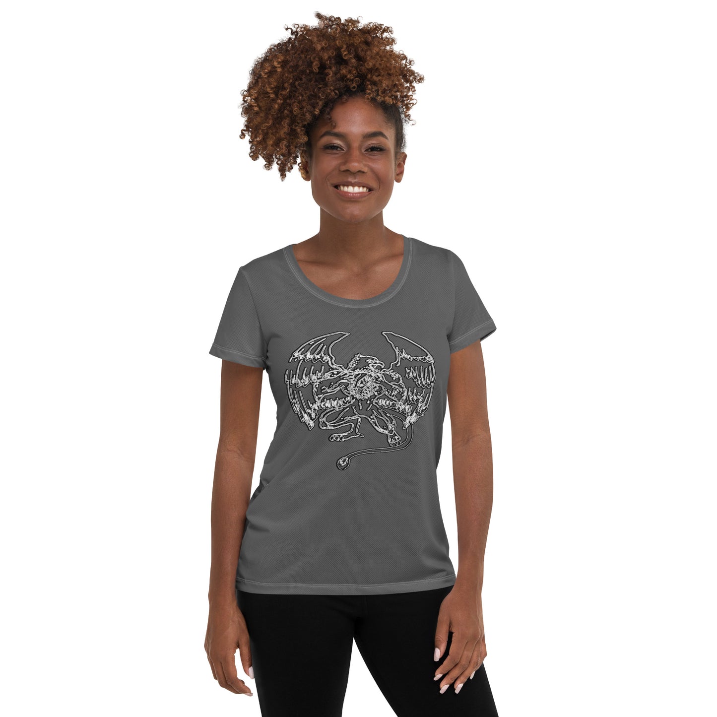 Griff-Fit Grey Women's Athletic T-shirt