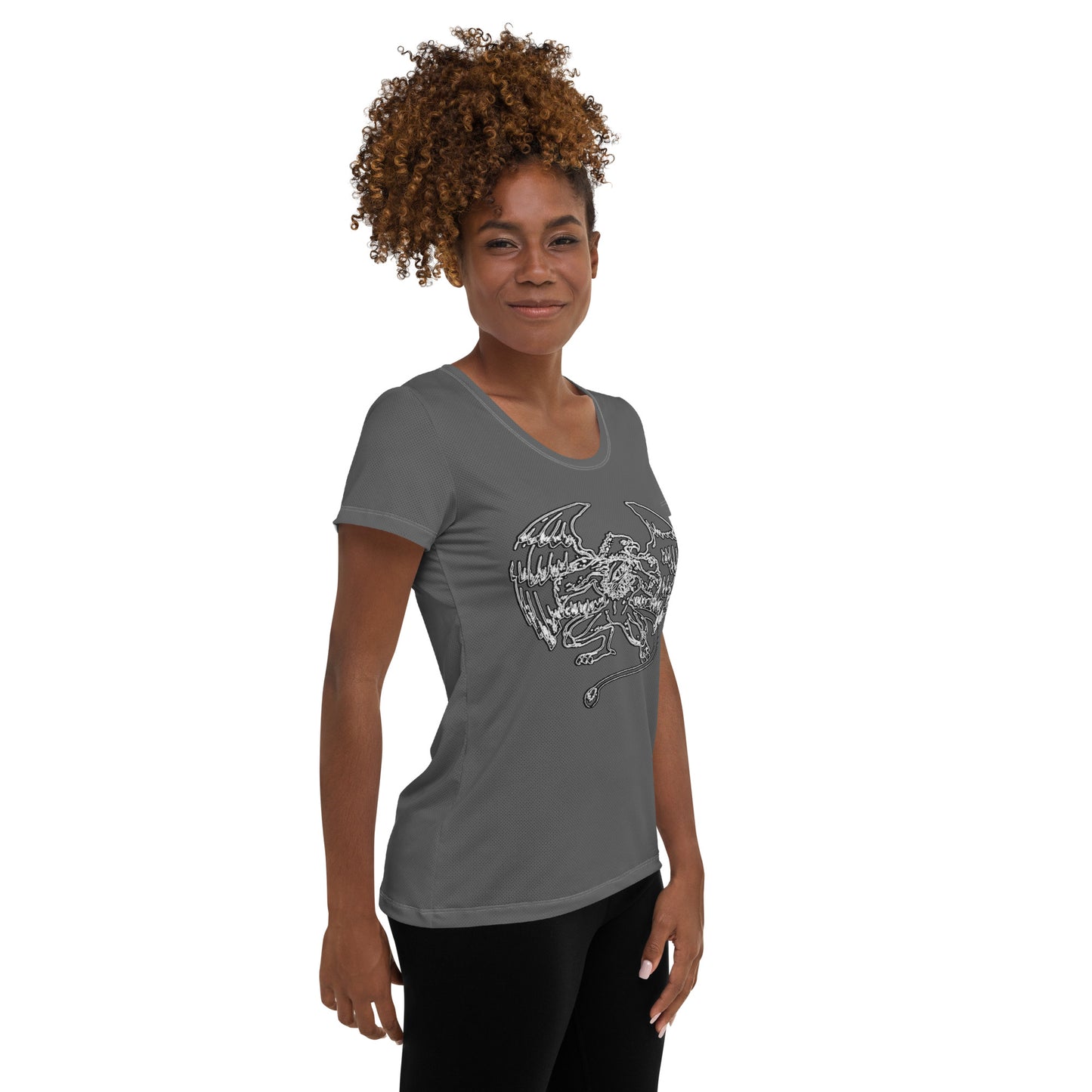 Griff-Fit Grey Women's Athletic T-shirt