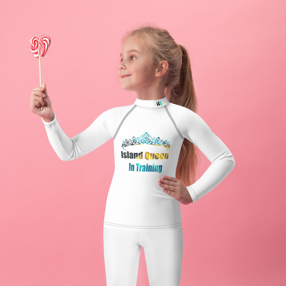 Bah Island Queen In Training Kids Rash Guard