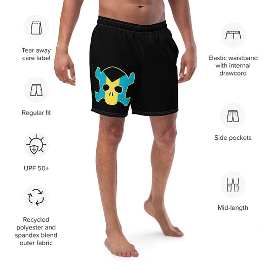 CRXBones Black Men's swim trunks