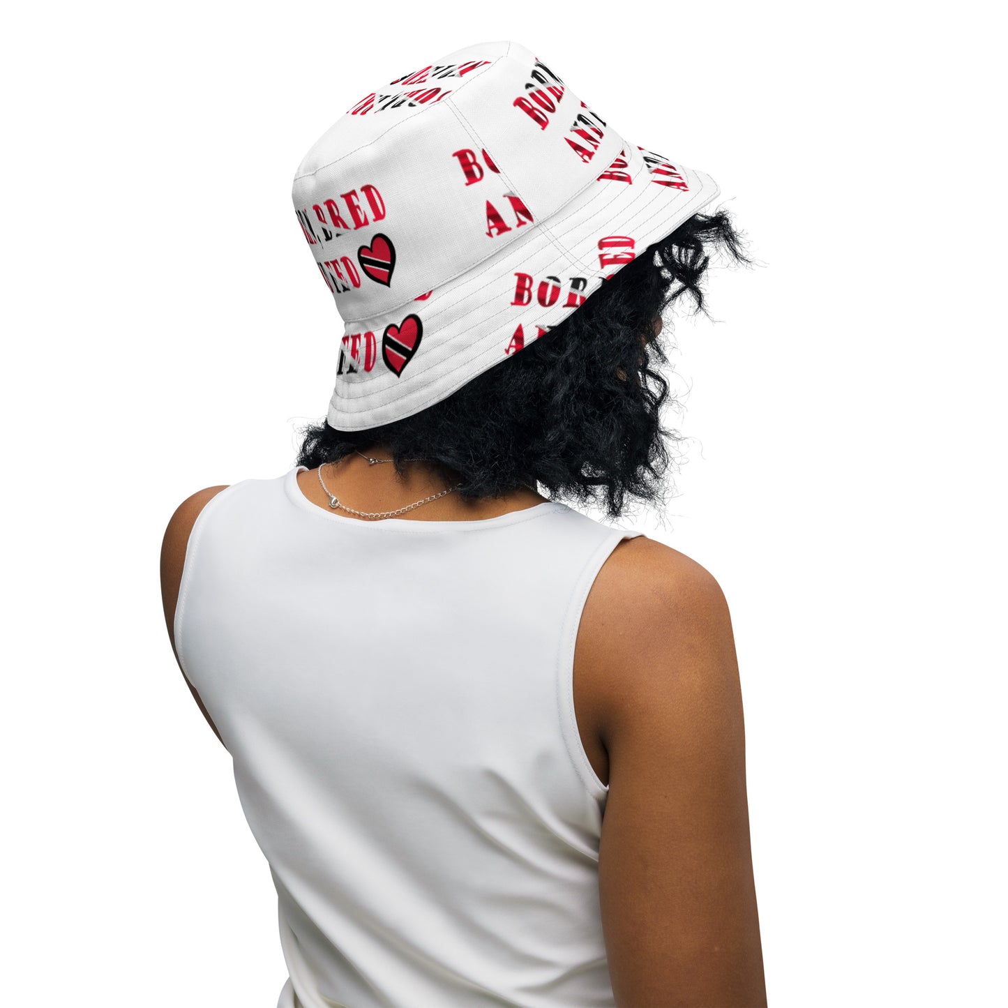 Island Gal/Born Bred And Fed Reversible bucket hat