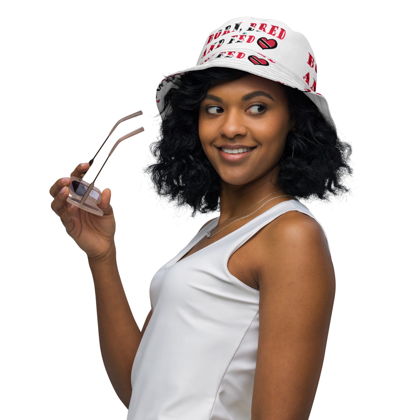 Island Gal/Born Bred And Fed Reversible bucket hat