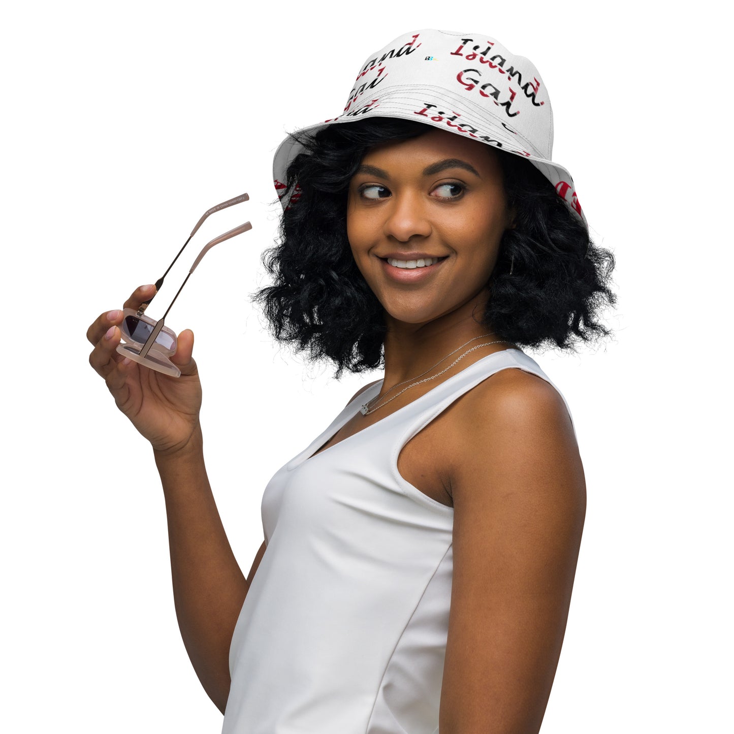 Island Gal/Born Bred And Fed Reversible bucket hat