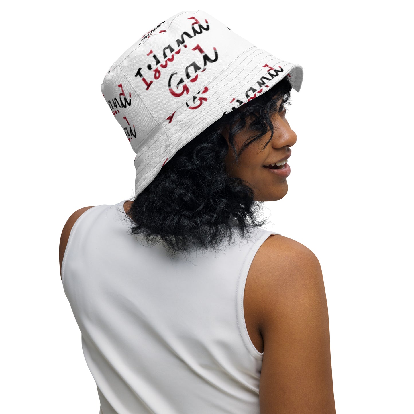 Island Gal/Born Bred And Fed Reversible bucket hat