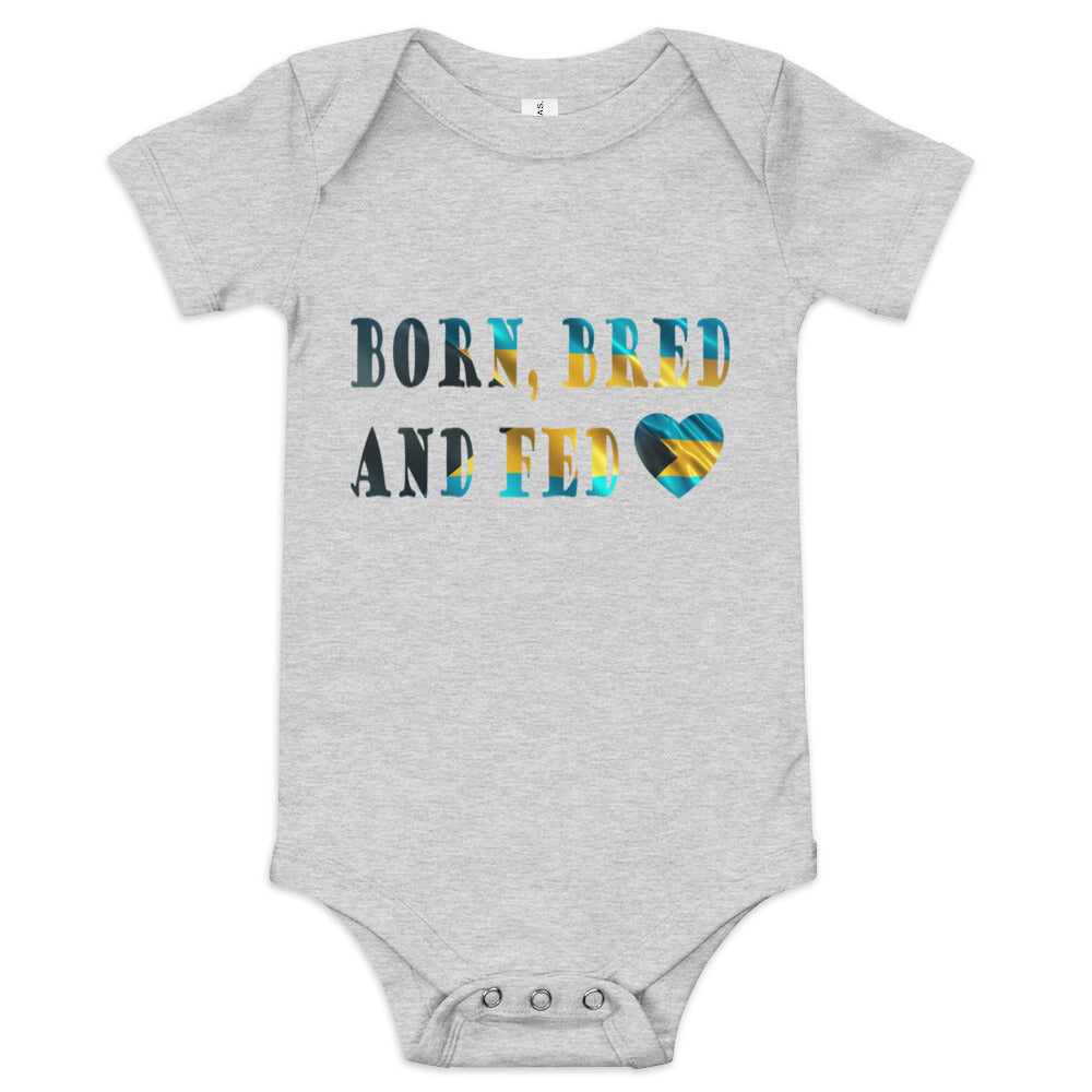 Born Bred And Fed Baby short sleeve one piece