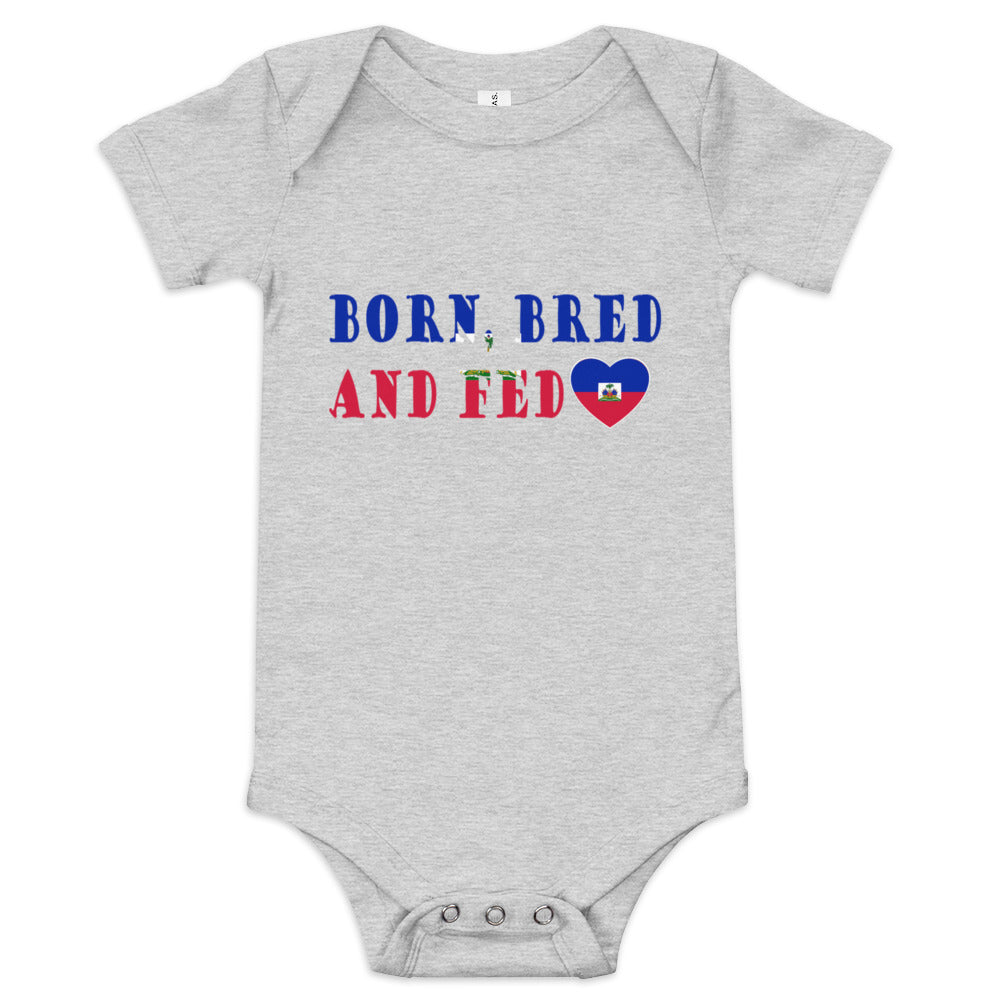 Haiti Born Bred And Fed short sleeve one piece