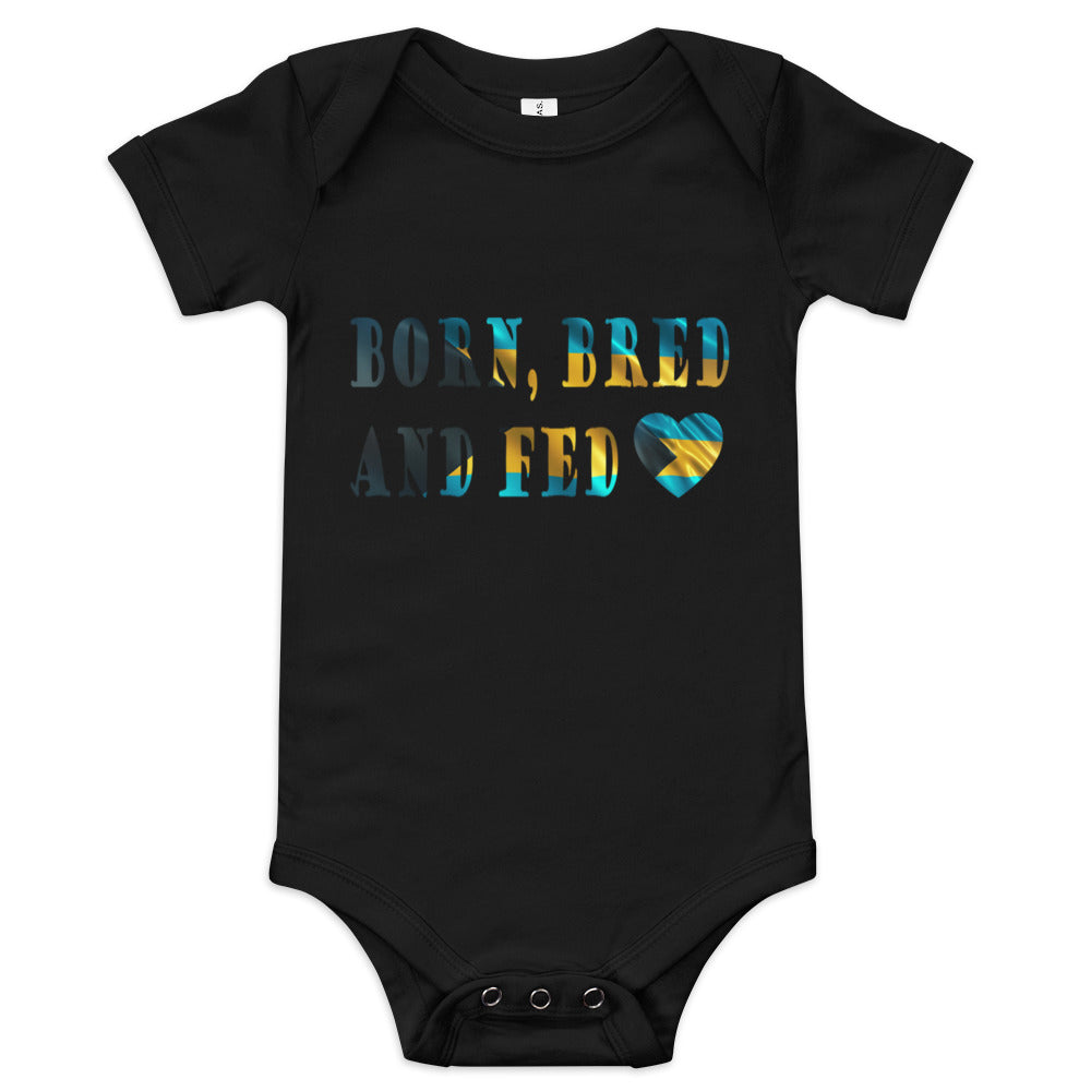 Born Bred And Fed Baby short sleeve one piece