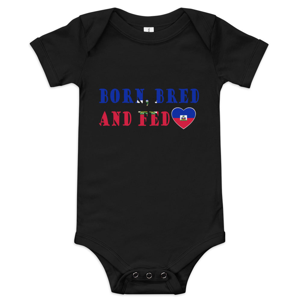 Haiti Born Bred And Fed short sleeve one piece