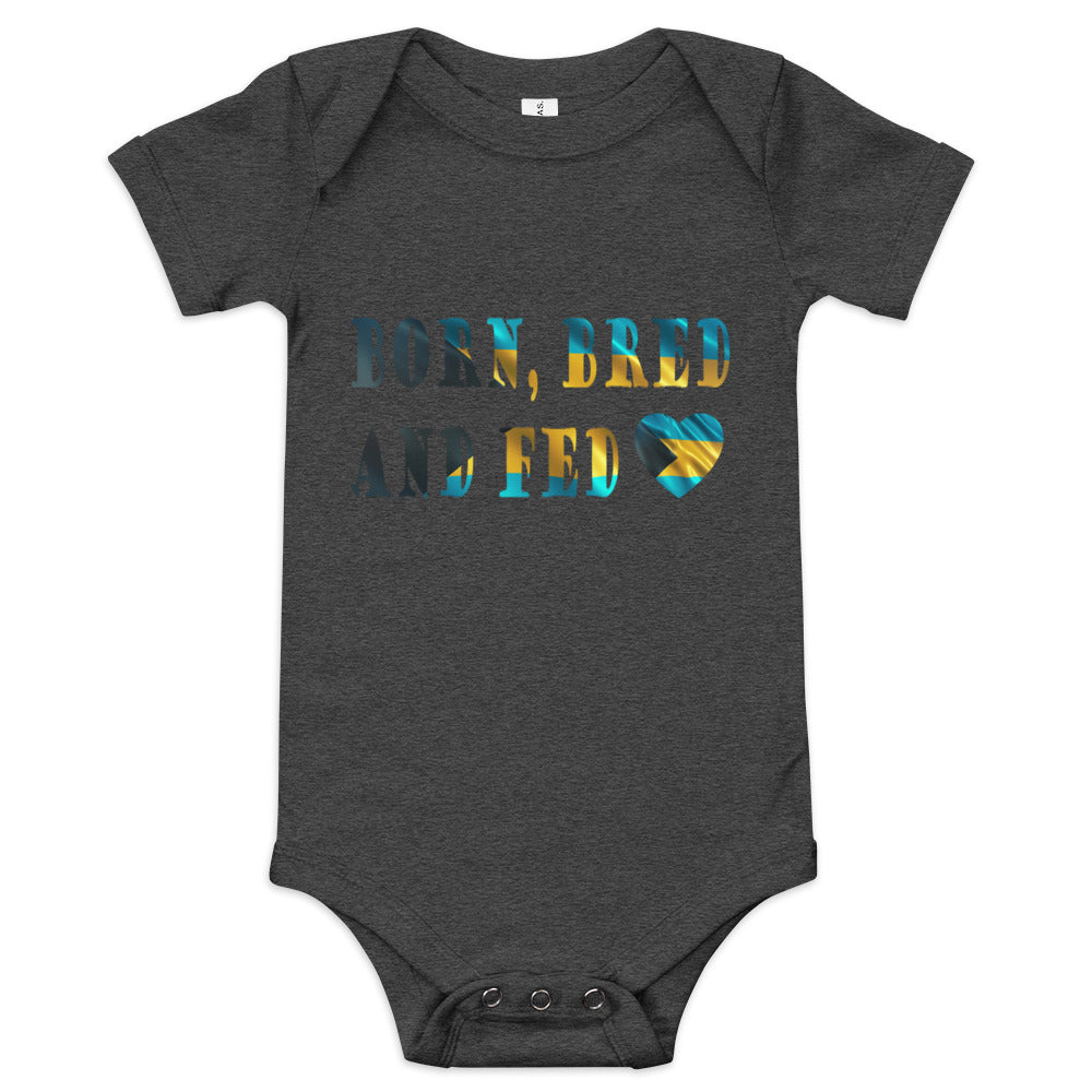 Born Bred And Fed Baby short sleeve one piece