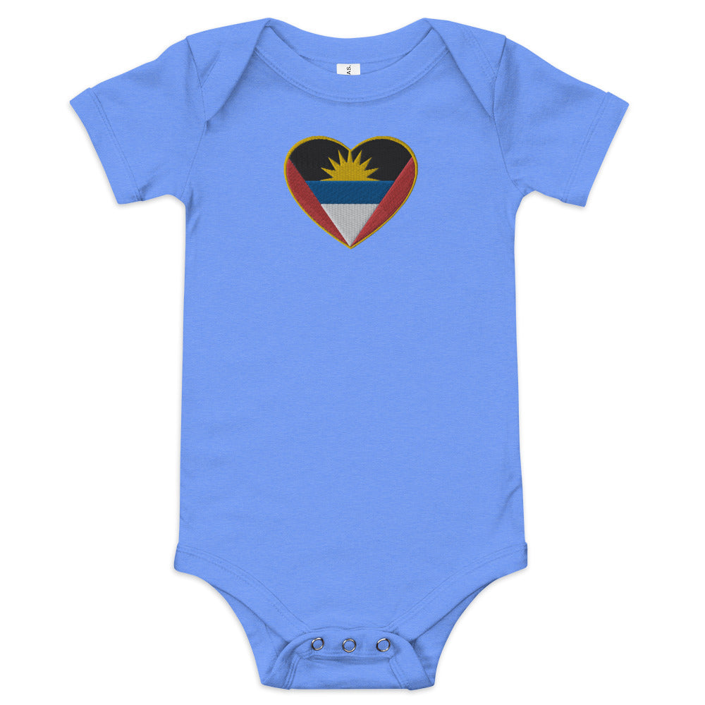 Antiguan Heart Embroidered short sleeve one piece