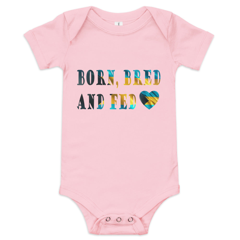 Born Bred And Fed Baby short sleeve one piece