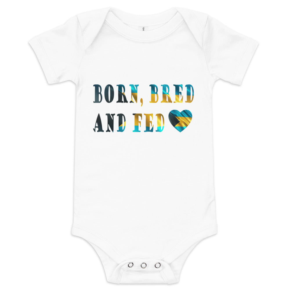 Born Bred And Fed Baby short sleeve one piece