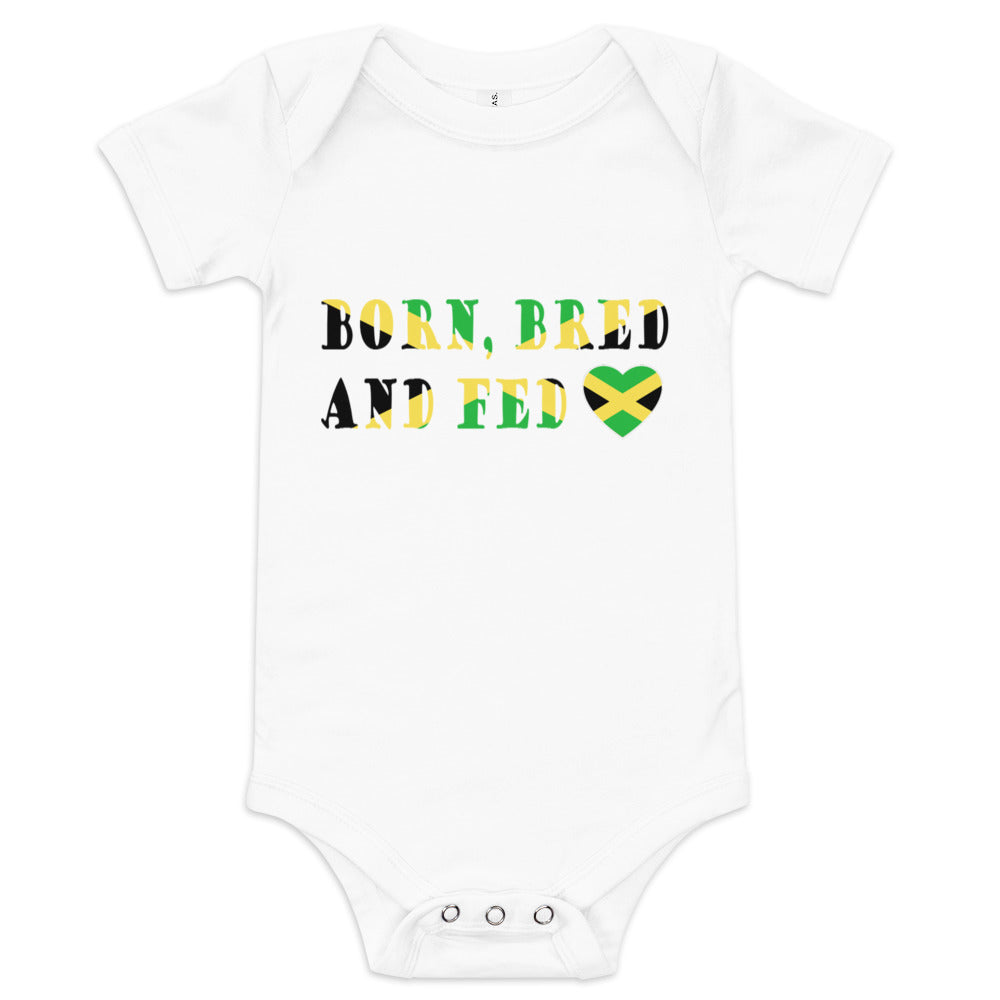 Born Bred And Fed Jamaica short sleeve one piece